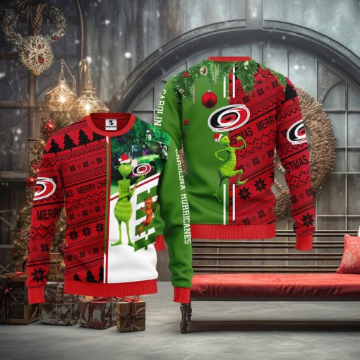 Carolina Hurricanes Grinch & Scooby doo Christmas Ugly Sweater