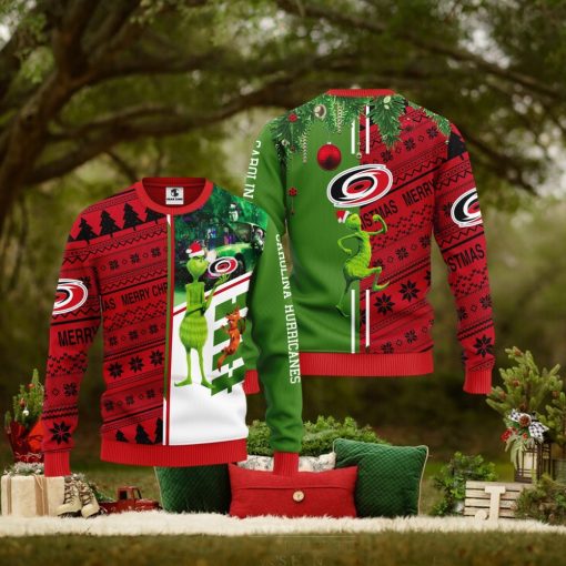 Carolina Hurricanes Grinch & Scooby doo Christmas Ugly Sweater