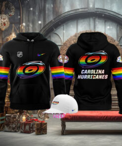 Carolina Hurricanes Pride Night 2025 Black Hoodie