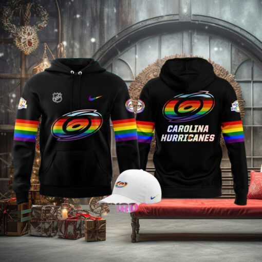 Carolina Hurricanes Pride Night 2025 Black Hoodie