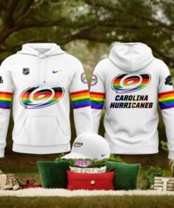 Carolina Hurricanes Pride Night 2025 White Hoodie