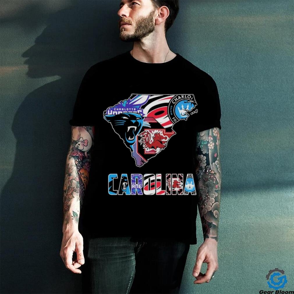Carolina Hurricanes South Carolina Gamecocks Charlotte FC Carolina Panthers T Shirt Carolina Hurricanes South Carolina Gamecocks Charlotte FC Carolina Panthers T Shirt