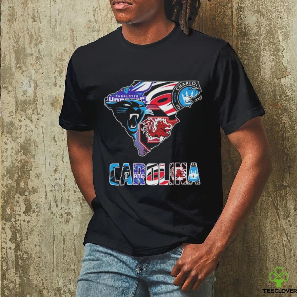 Carolina Hurricanes South Carolina Gamecocks Charlotte FC Carolina Panthers T Shirt Carolina Hurricanes South Carolina Gamecocks Charlotte FC Carolina Panthers T Shirt