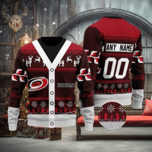Carolina Hurricanes Supporter Christmas Holiday Personalized Ugly Sweater