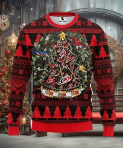 Carolina Hurricanes Tree Ball Christmas Ugly Sweater