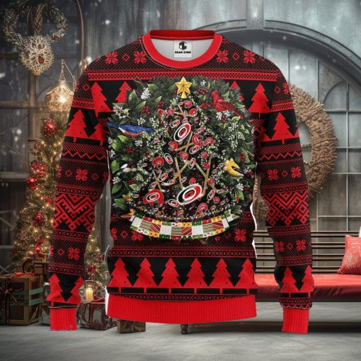 Carolina Hurricanes Tree Ball Christmas Ugly Sweater