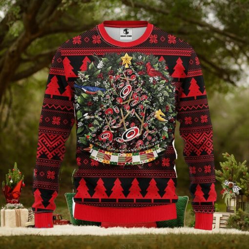 Carolina Hurricanes Tree Ball Christmas Ugly Sweater