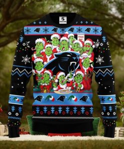 Carolina Panthers 12 Grinch Xmas Day Christmas Ugly Sweater