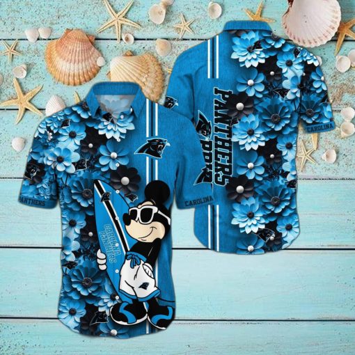 Carolina Panthers Aloha Mick Pattern Hawaiian Shirt For Fans