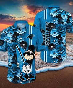 Carolina Panthers Aloha Mick Pattern Hawaiian Shirt For Fans