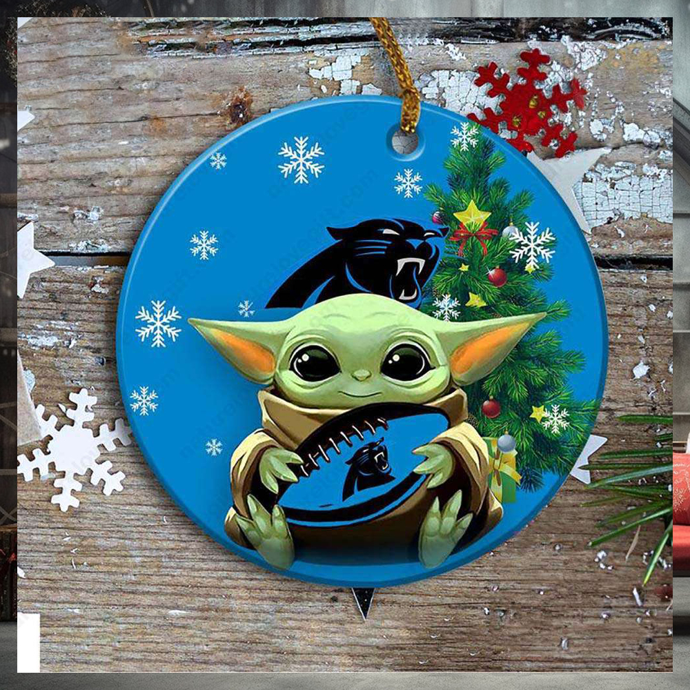 Carolina Panthers Baby Yoda Ornament Christmas Tree Decorations NFL Gifts