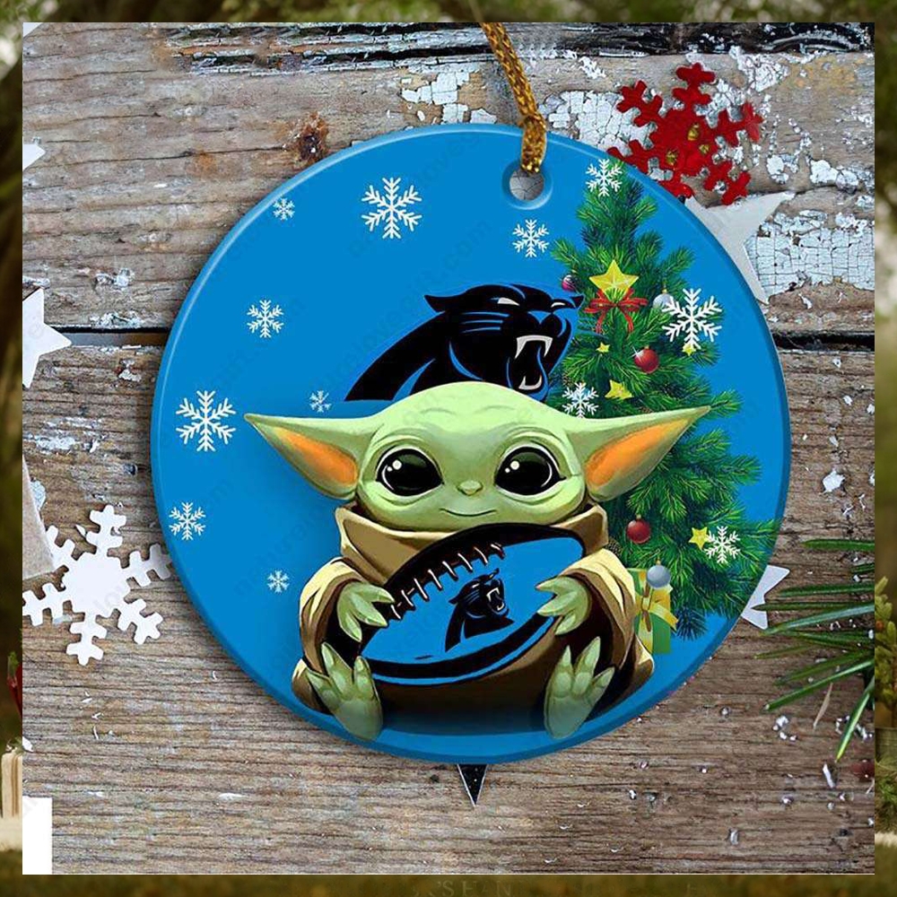 Carolina Panthers Baby Yoda Ornament Christmas Tree Decorations NFL Gifts