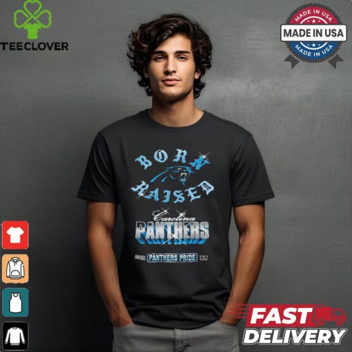 Carolina Panthers Born x Raised Black Chrome Rocker Shirt