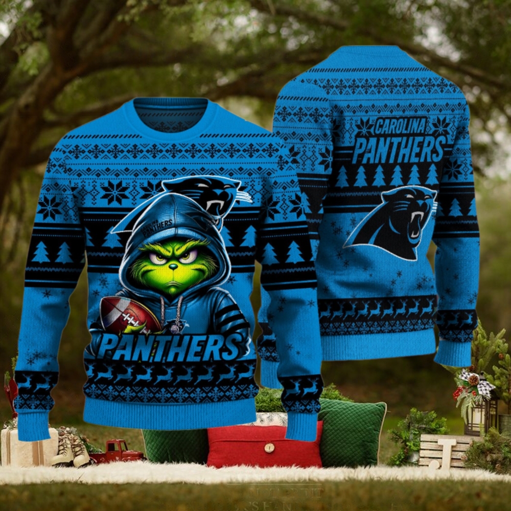 Carolina Panthers Christmas Grinch Knitted Sweater Carolina Panthers Christmas Grinch Knitted Sweater