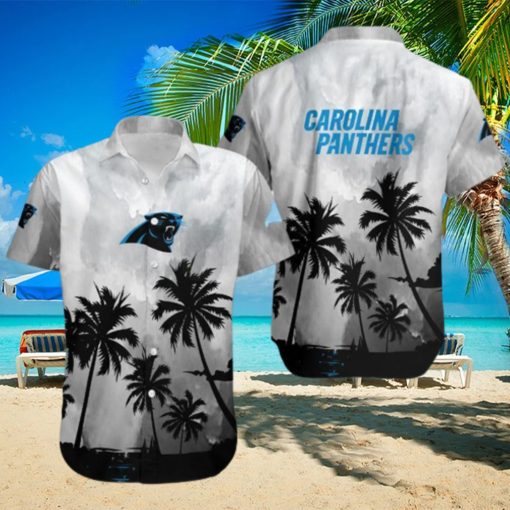 Carolina Panthers Coconut Trees Nfl 3D Hawaiian Shirt Men And Women For Fans