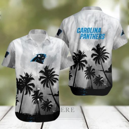 Carolina Panthers Coconut Trees Nfl 3D Hawaiian Shirt Men And Women For Fans