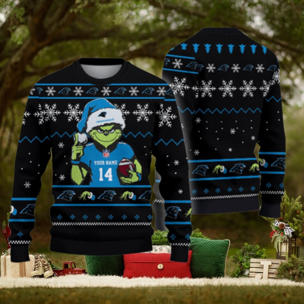 Carolina Panthers Custom Chrismas Ugly Sweater Carolina Panthers Custom Chrismas Ugly Sweater