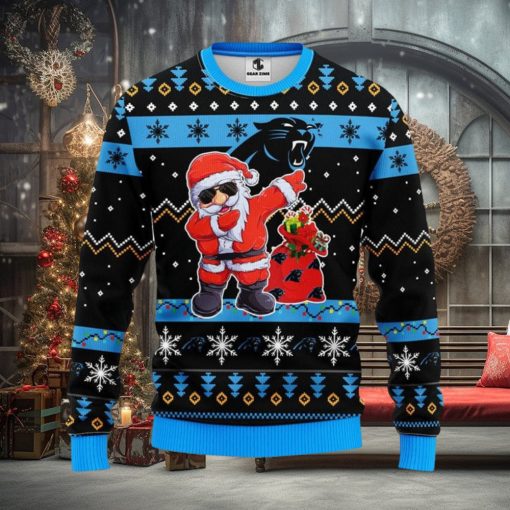 Carolina Panthers Dabbing Santa Claus Christmas Ugly Sweater Sport Christmas Gift Ideas