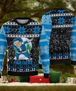 Carolina Panthers Dabbing Santa Ugly Christmas Sweater 3D Gift For Fans