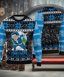 Carolina Panthers Dabbing Santa Ugly Christmas Sweater 3D Gift For Fans