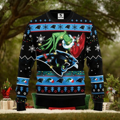 Carolina Panthers Grinch Christmas Ugly Sweater