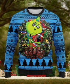 Carolina Panthers Grinch Hug Christmas Ugly Sweater