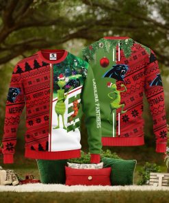 Carolina Panthers Grinch & Scooby Doo Christmas Ugly Sweater 1