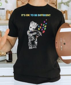 Carolina Panthers Groot Hug Autism Its Ok To Be Different Shirt