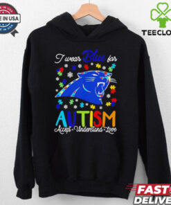Carolina Panthers I wear blue for Autism accept understand love shirt
