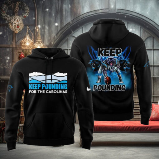 Carolina Panthers Keep Pounding 2024 Black Hoodie