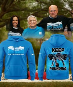 Carolina Panthers Keep Pounding 2024 Blue Hoodie