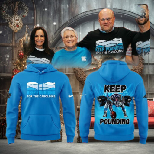 Carolina Panthers Keep Pounding 2024 Blue Hoodie