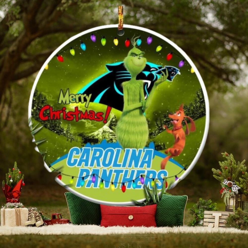 Carolina Panthers Merry Christmas Grinch Ornament Carolina Panthers Merry Christmas Grinch Ornament