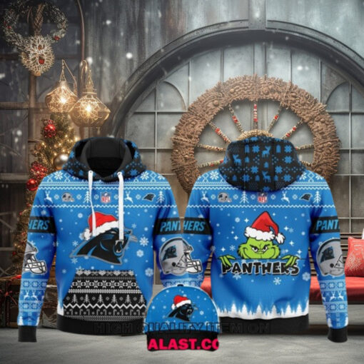 Carolina Panthers Merry Christmas Ugly Hoodie Sweatshirt