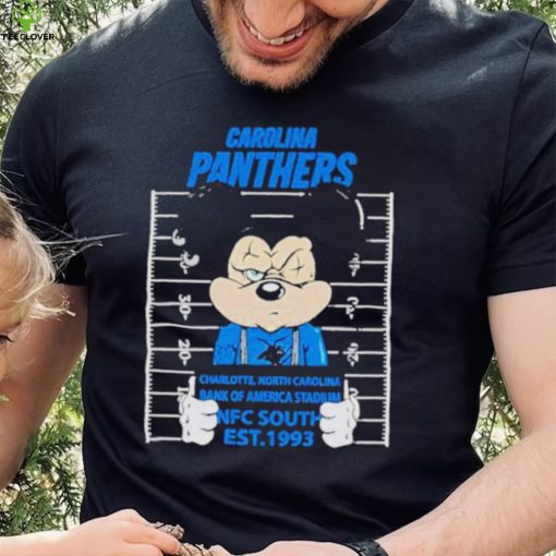 Carolina Panthers Mickey Mouse Charlotte North Carolina Bank Of America Stadium Nfc South Est 1993 Shirt