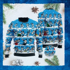 Carolina Panthers Mickey NFL American Football Ugly Christmas Sweater Sweatshirt Party