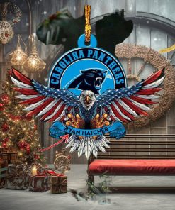 Carolina Panthers NFL American US Eagle Personalized Xmas Christmas Tree Decorations Ornament