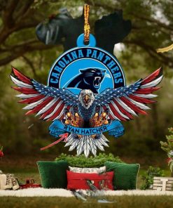 Carolina Panthers NFL American US Eagle Personalized Xmas Christmas Tree Decorations Ornament