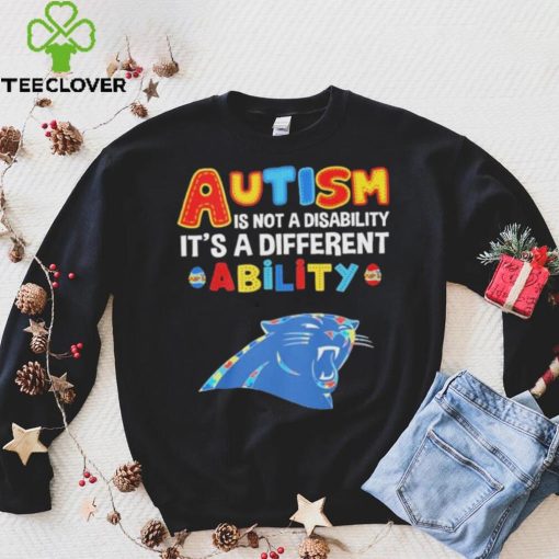 Carolina Panthers NFL Autism Is Not A Disability 2024 Shirt