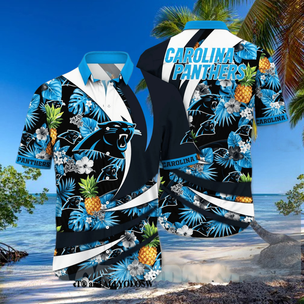 Carolina Panthers NFL Flower All Over Printed Classic Hawaiian Shirt Carolina Panthers NFL Flower All Over Printed Classic Hawaiian Shirt