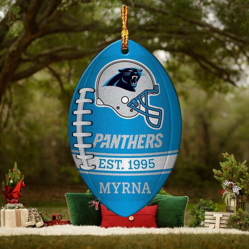 Carolina Panthers NFL Christmas Ornament Custom Name For Fans