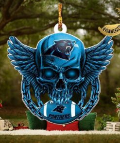Carolina Panthers NFL Football Skull Xmas Gifts Christmas Tree Decorations Ornament
