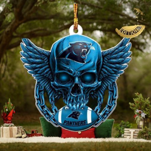 Carolina Panthers NFL Football Skull Xmas Gifts Christmas Tree Decorations Ornament