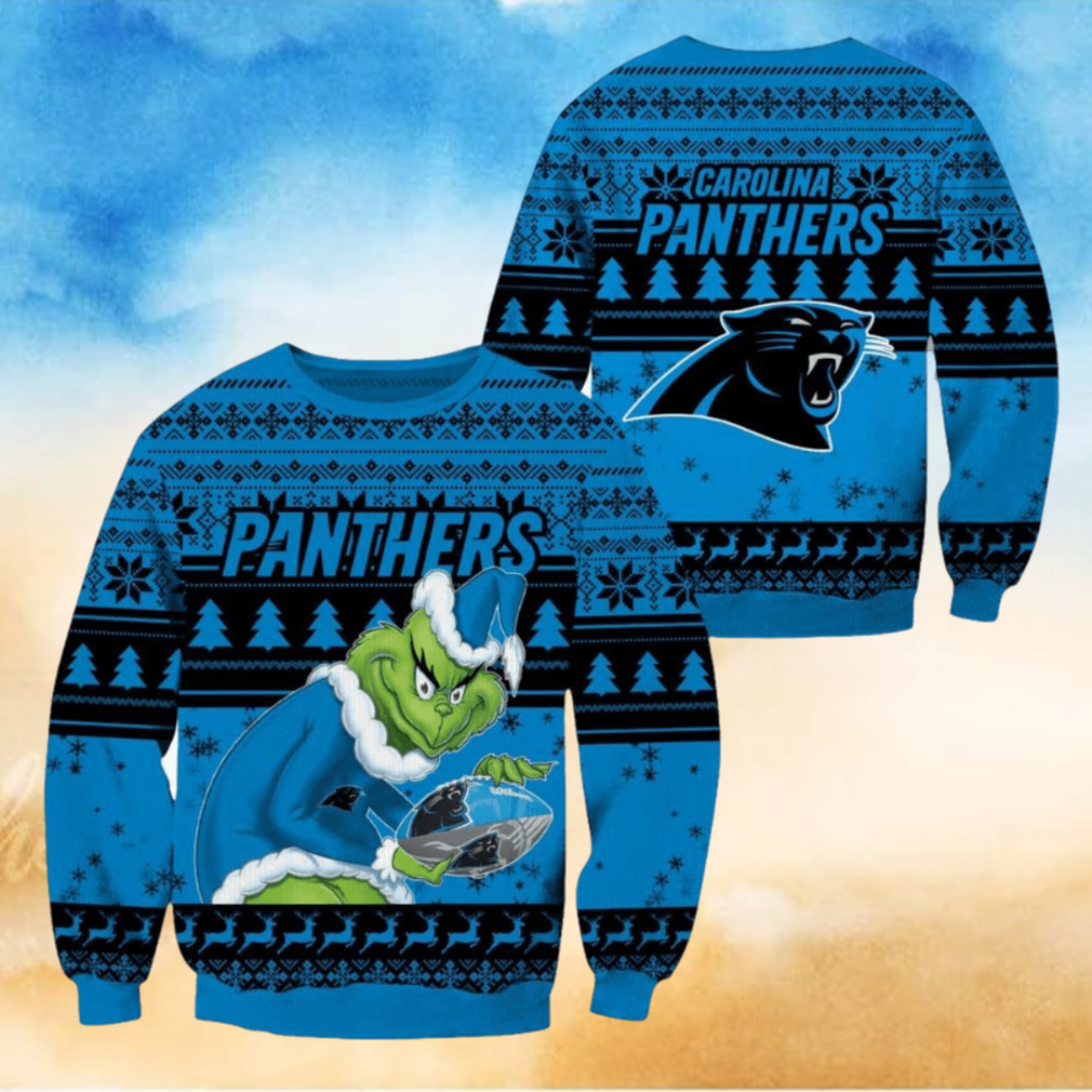 Carolina Panthers Pattern Ugly Christmas Sweater Gift - Freedomdesign