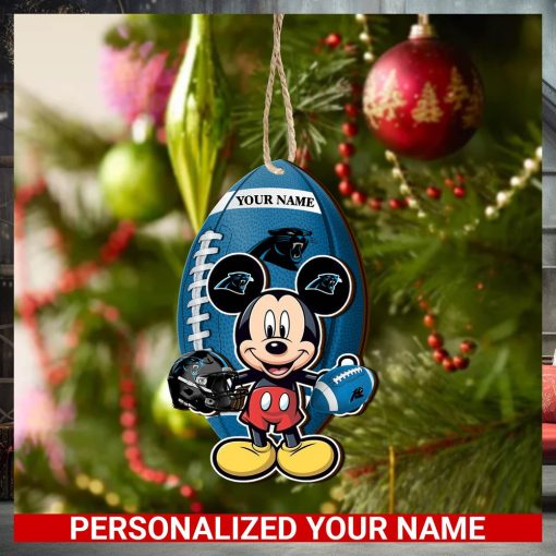 Carolina Panthers Personalized Your Name Mickey Mouse And NFL Team Ornament SP161023164ID03