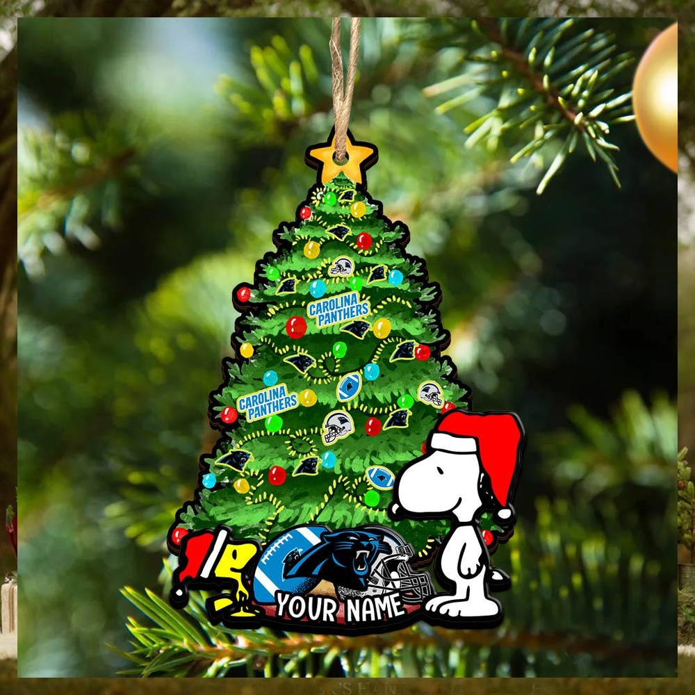Carolina Panthers Personalized Your Name Snoopy And Peanut Ornament Christmas Gifts For NFL Fans SP161023133ID03 Carolina Panthers Personalized Your Name Snoopy And Peanut Ornament Christmas Gifts For NFL Fans SP161023133ID03