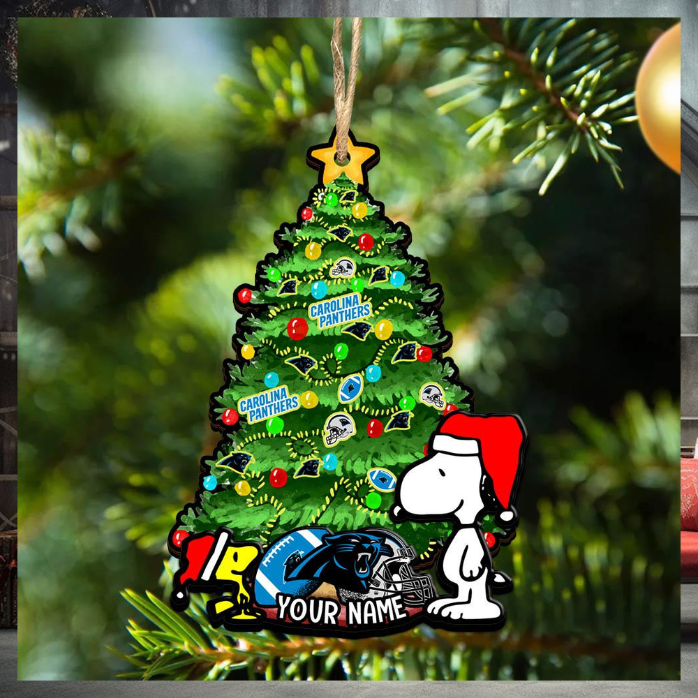 Carolina Panthers Personalized Your Name Snoopy And Peanut Ornament Christmas Gifts For NFL Fans SP161023133ID03 Carolina Panthers Personalized Your Name Snoopy And Peanut Ornament Christmas Gifts For NFL Fans SP161023133ID03