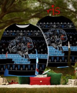 Carolina Panthers Player Rushing Ugly Christmas Sweater Style Gift For Men And Women
