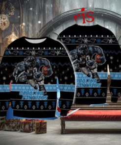 Carolina Panthers Player Rushing Ugly Christmas Sweater Style Gift For Men And Women