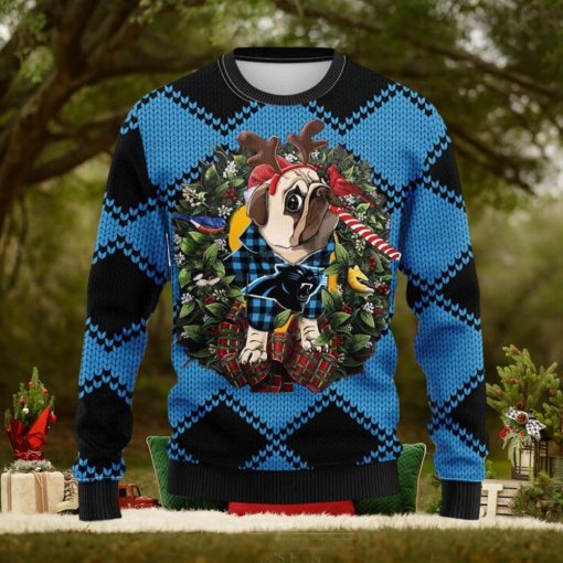 Carolina Panthers Pub Dog Christmas Ugly Sweater 3D Christmas Xmas Sweater